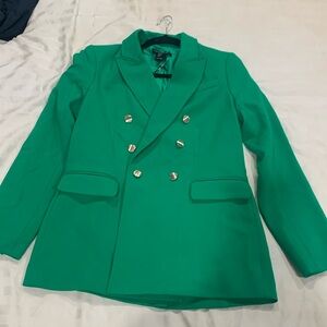 New with tags - Rachel Zoe green double breasted blazer - size XS